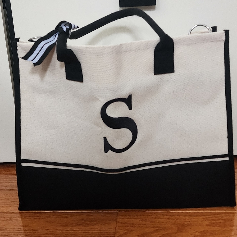 Stylish Black and White Tote Bag
